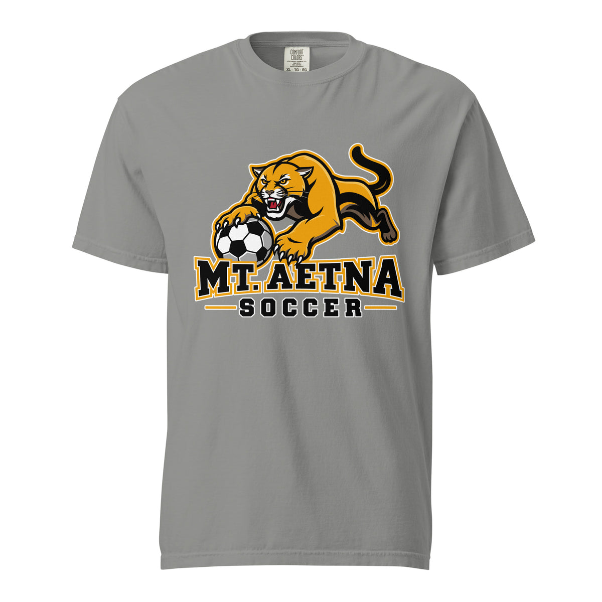 Signature | Comfort Colors T-Shirt | Mt. Aetna Adventist School | Soccer Apex Logo