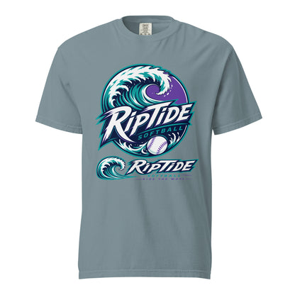 Signature | Comfort Colors T-Shirt | RipTide Softball | Crest Logo