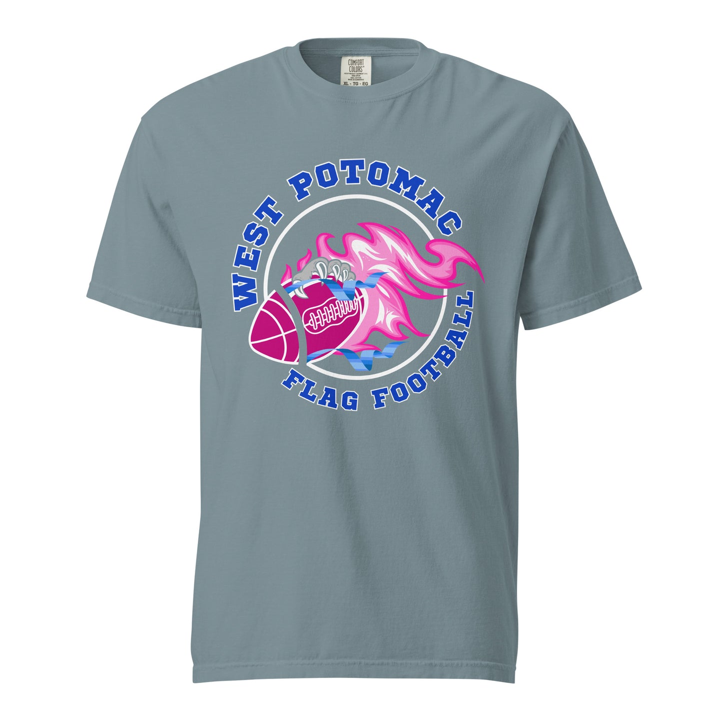 Signature | Comfort Colors T-Shirt | West Potomac Flag Football | Crest Logo