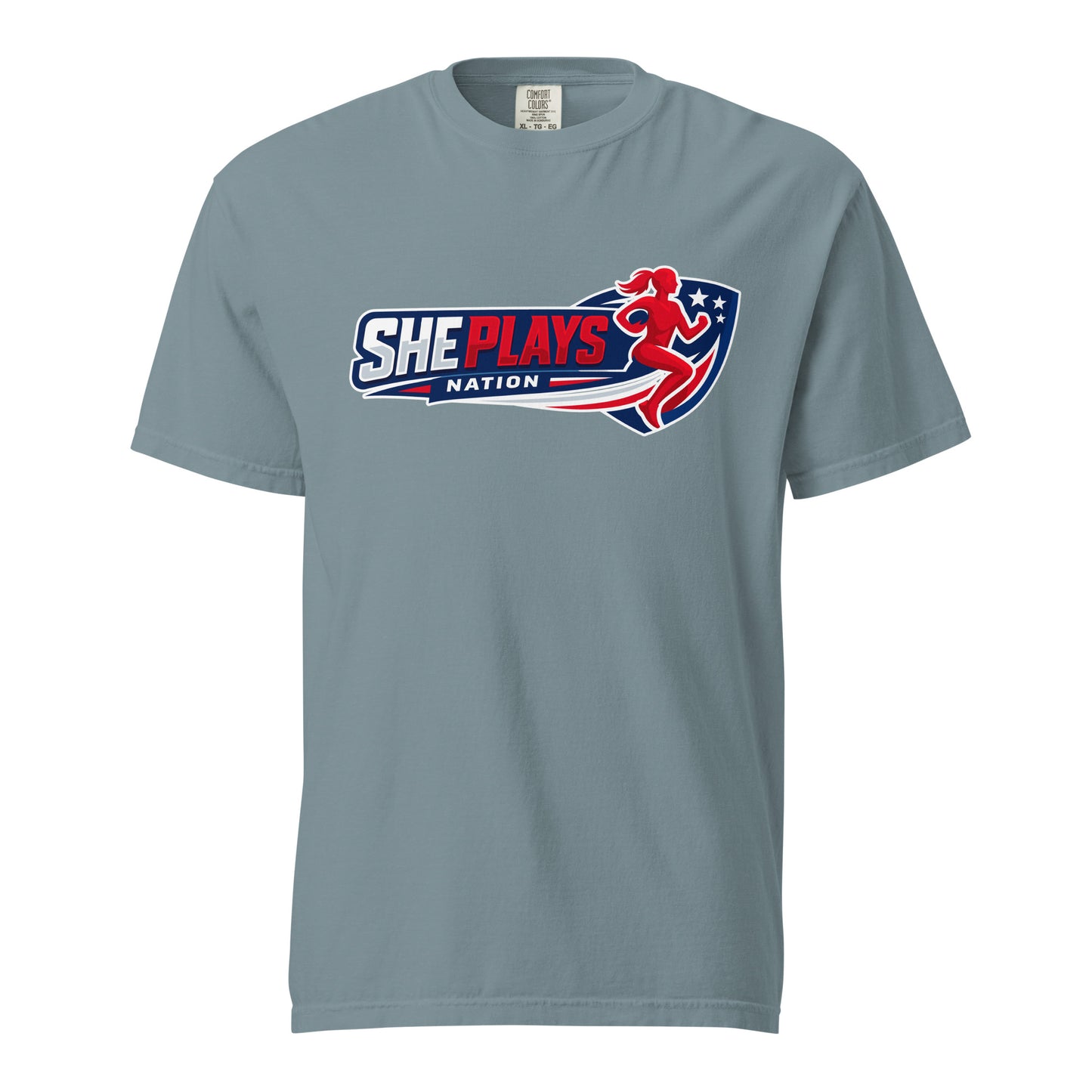 Signature | Comfort Colors T-Shirt | She Plays Nation | Crest Logo