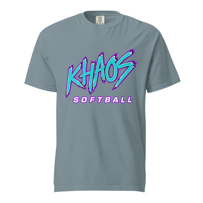 Signature | Comfort Colors T-Shirt | Khaos Softball | Atlhetics Logo