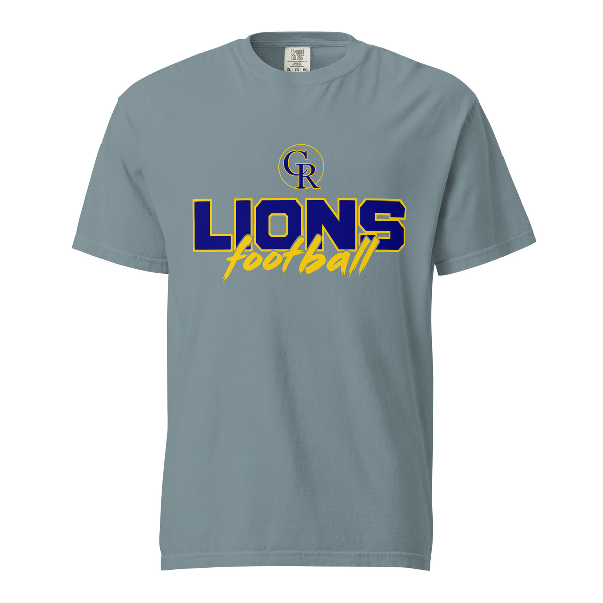 Signature | Comfort Colors T-Shirt | Chestnut Ridge Lions Football | Vanguard Logo