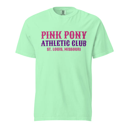 Signature | Comfort Colors T-Shirt | Pink Pony Athletic Club | Athletic Wordmark Logo