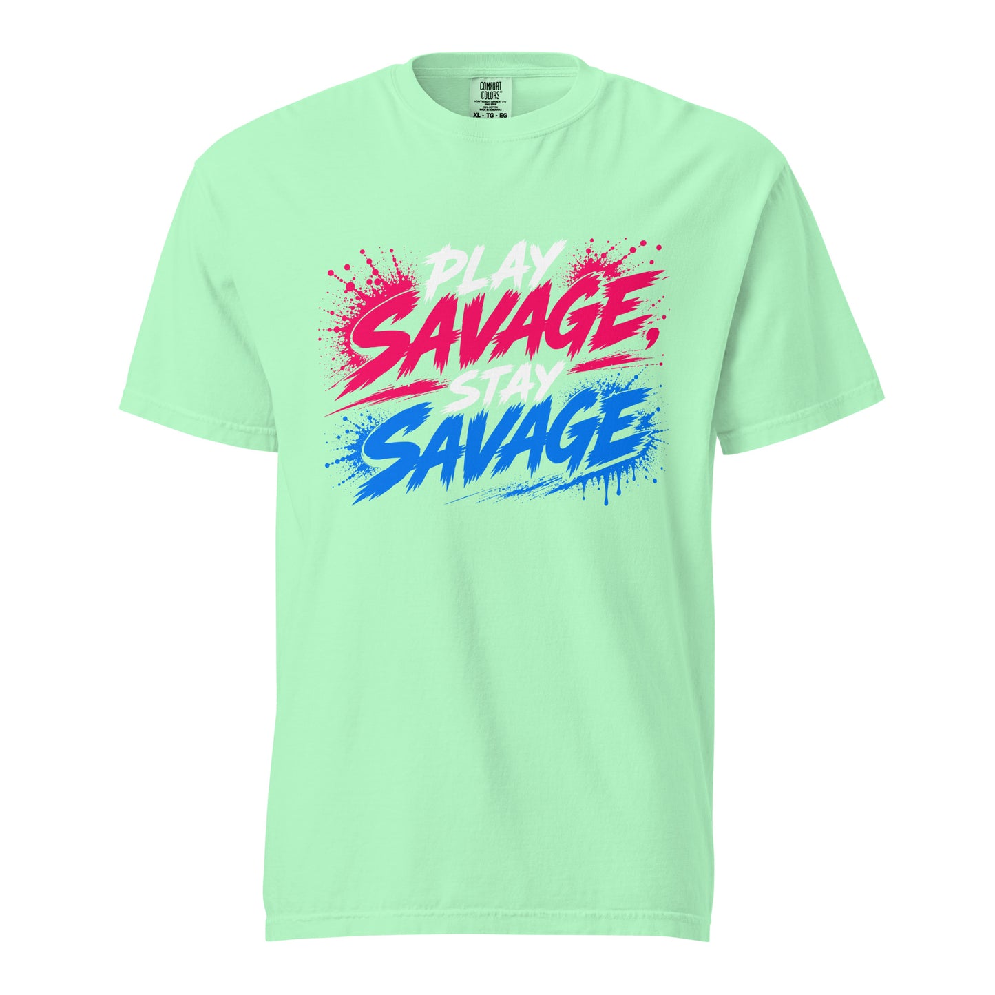 Signature | Comfort Colors T-Shirt | Savage Softball | Play Stay Logo