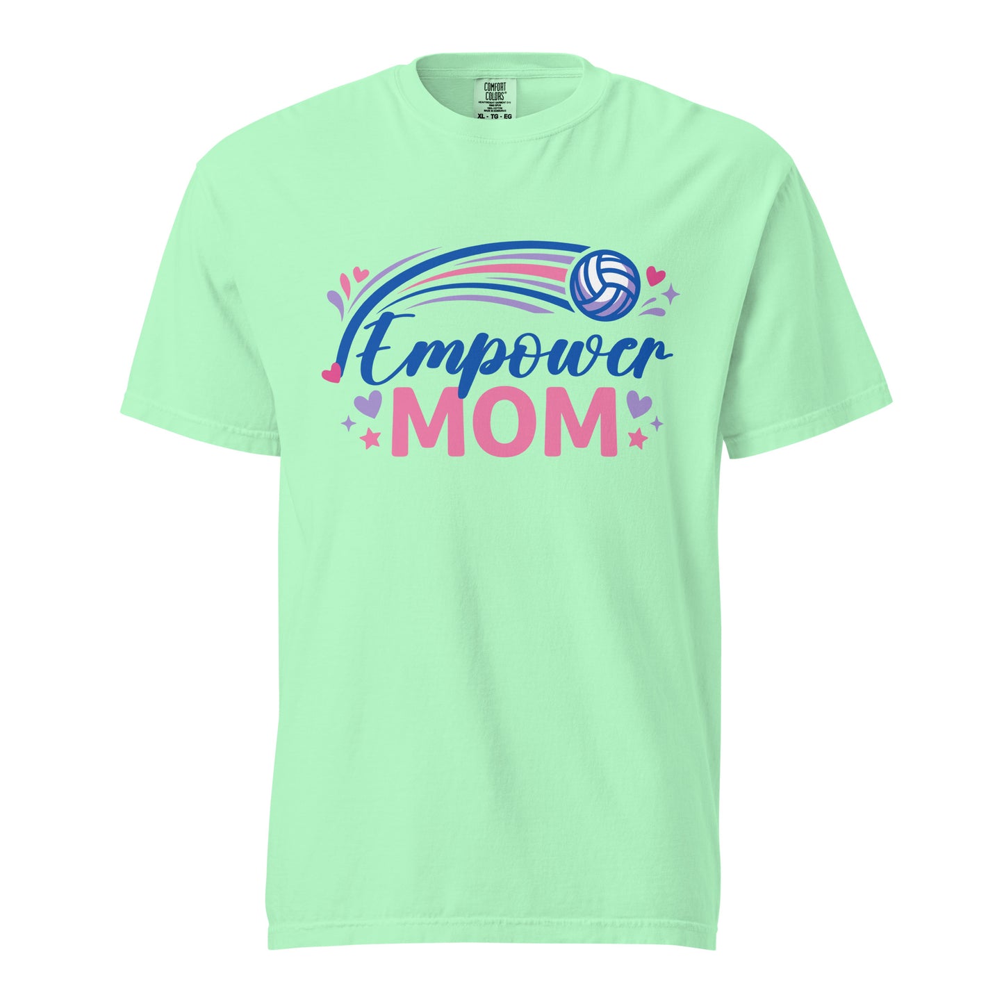 Signature | Comfort Colors T-Shirt | Empower Volleyball Club | Mom Crest Logo