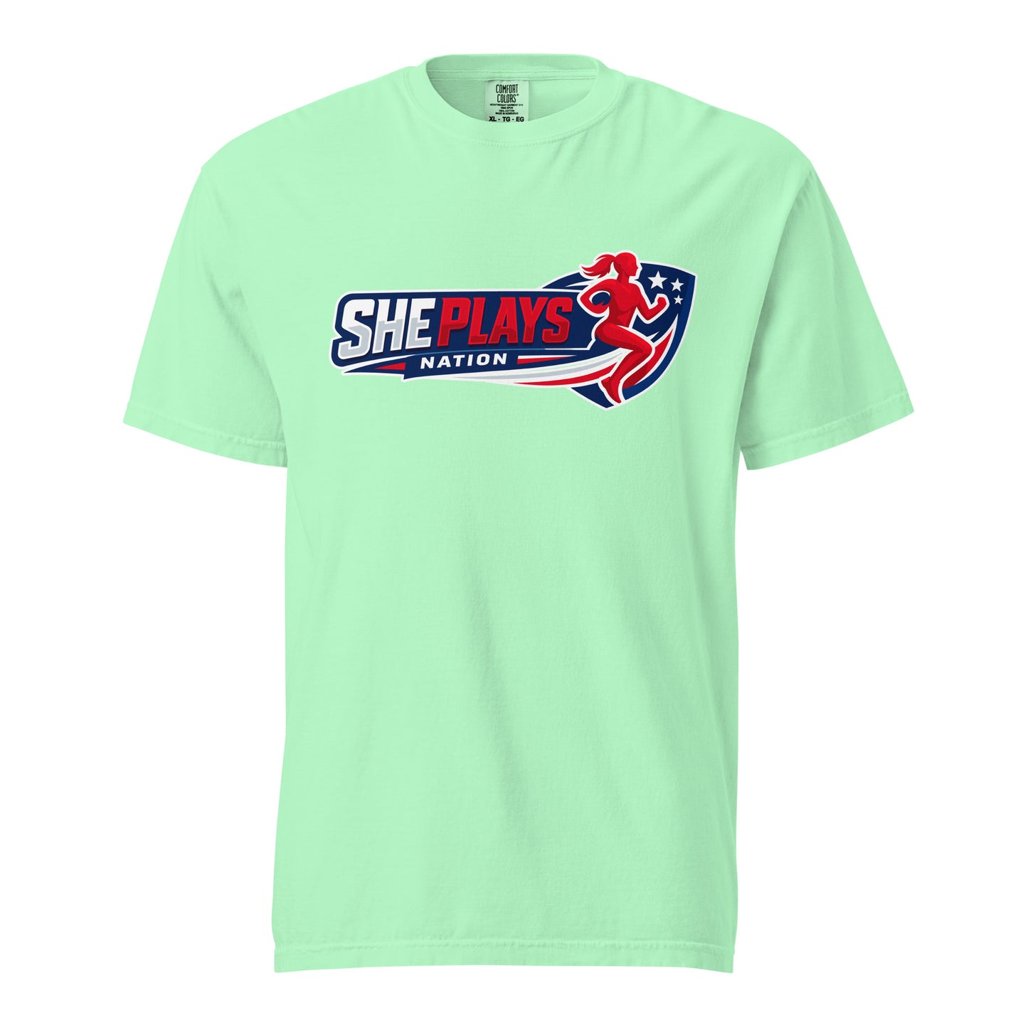 Signature | Comfort Colors T-Shirt | She Plays Nation | Crest Logo