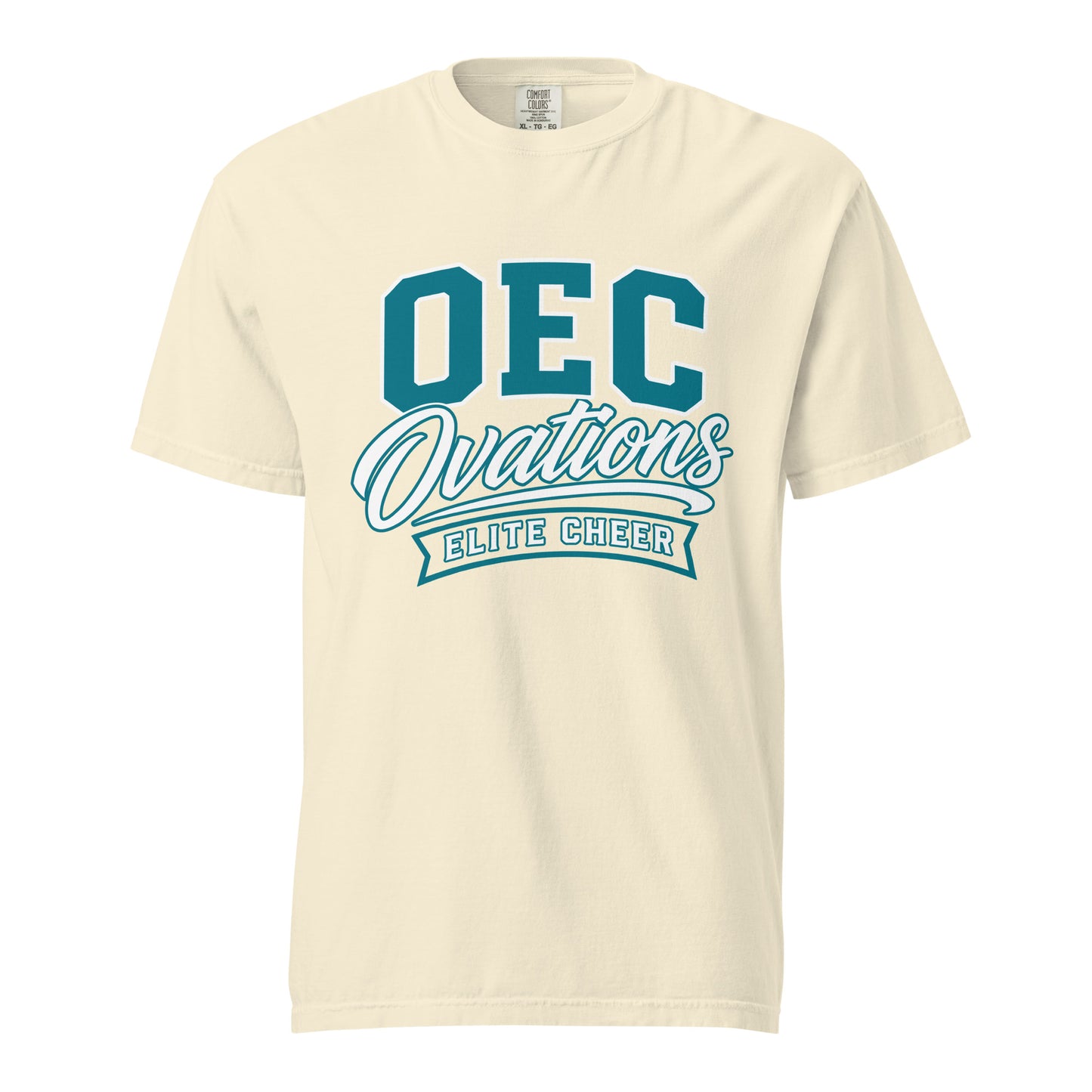 Signature | Comfort Colors T-Shirt | Ovations Elite Cheer | Emblem Logo