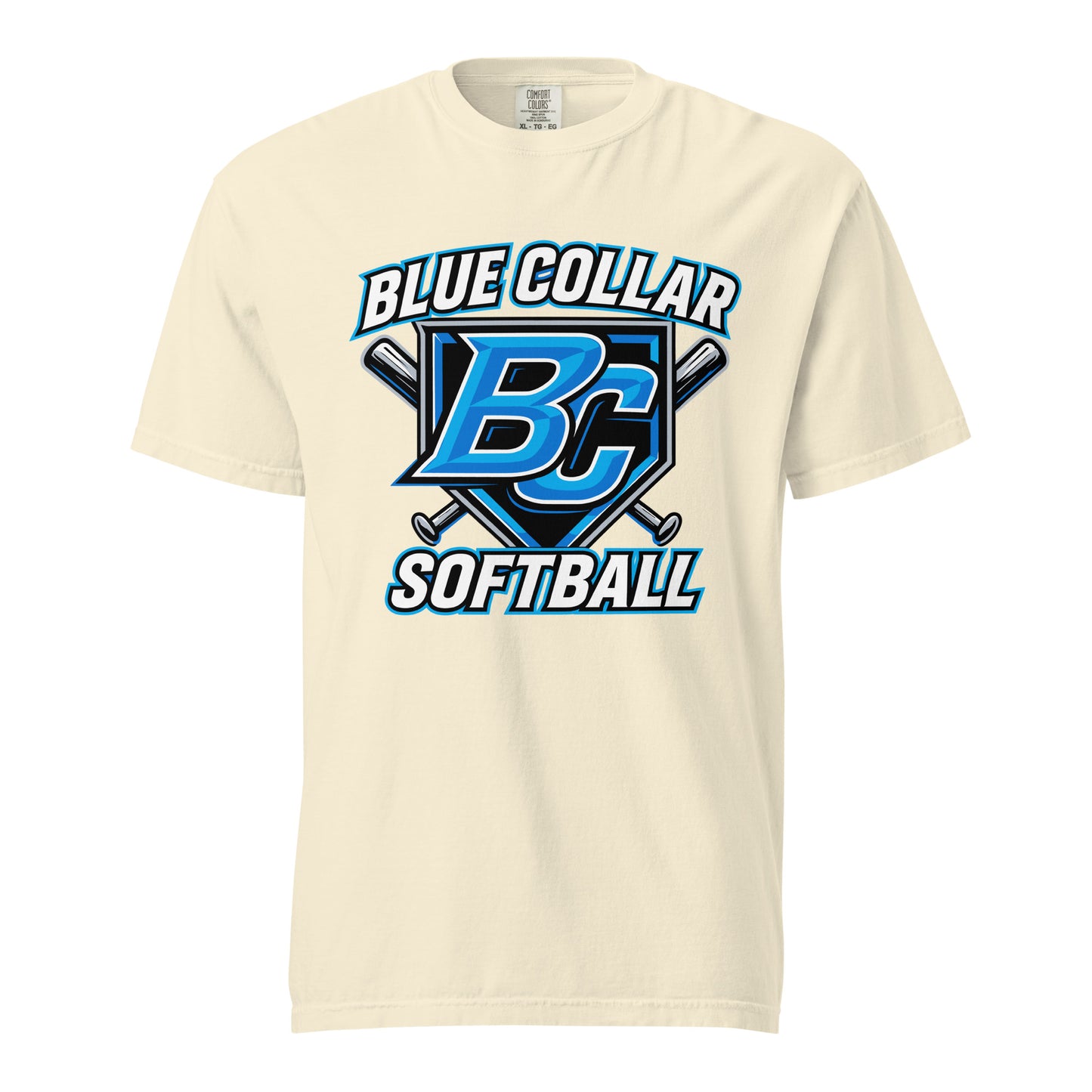 Signature | Comfort Colors T-Shirt | Blue Collar Softball 2034 | Shield Logo
