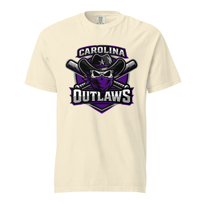 Signature | Comfort Colors T-Shirt | Carolina Outlaws Baseball | Shield Logo
