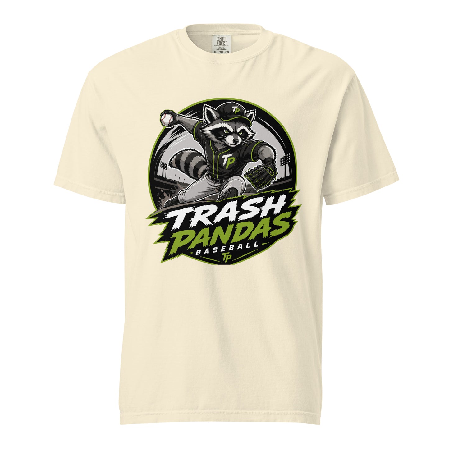 Signature | Comfort Colors T-Shirt | Trash Pandas Baseball Organization | Vanguard Logo