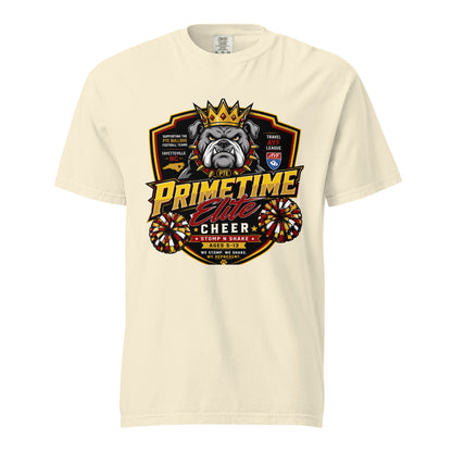 Signature | Comfort Colors T-Shirt | PTE Bulldog Cheer | Shield Logo