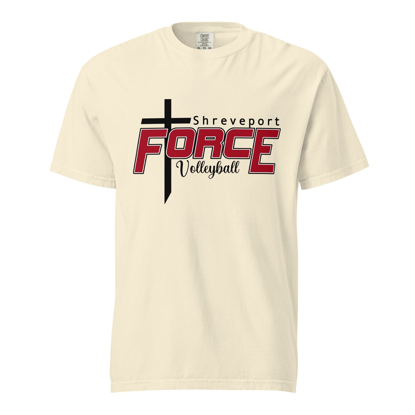 Signature | Comfort Colors T-Shirt | Shreveport Force Volleyball | Crest Logo