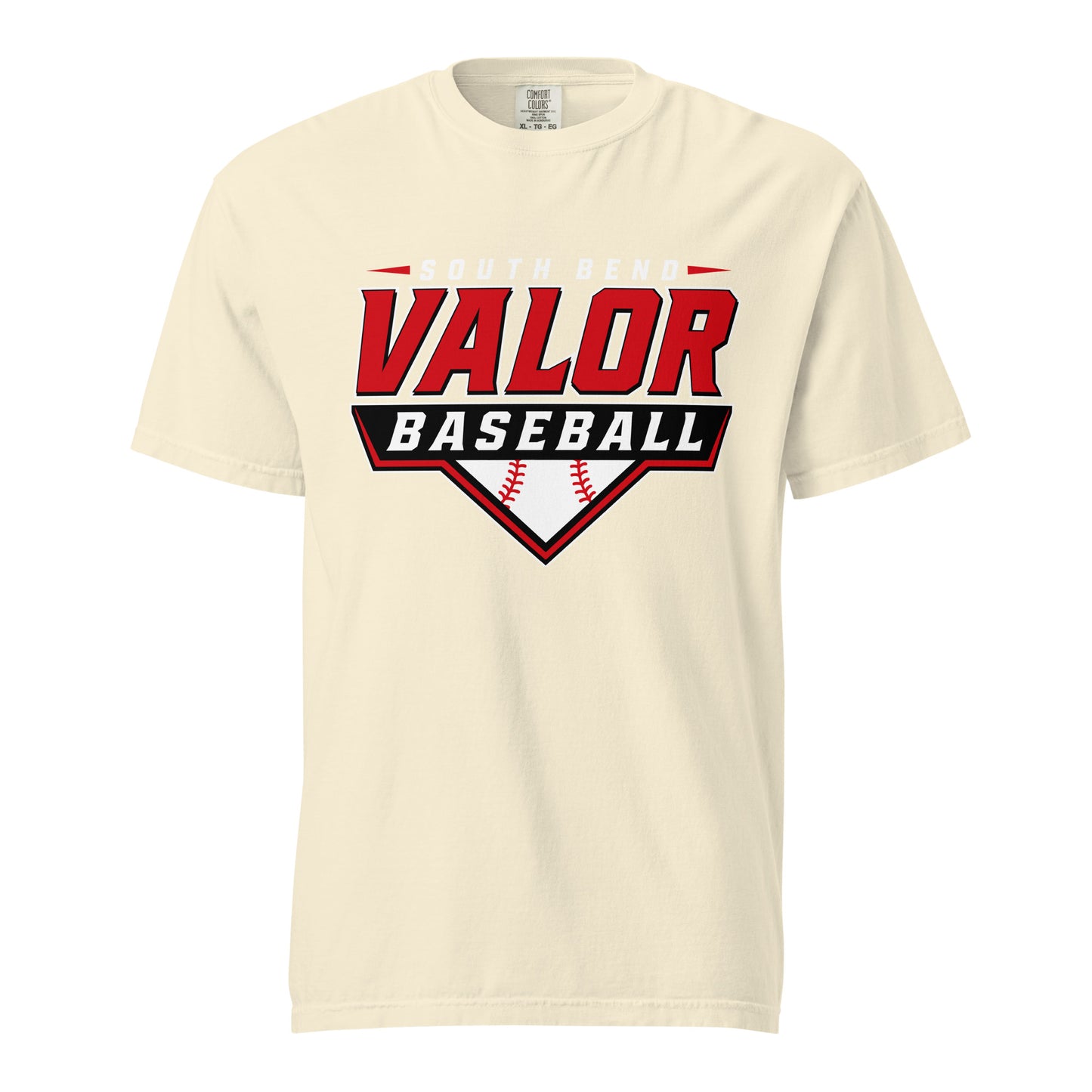 Signature | Comfort Colors T-Shirt | South Bend Valor Baseball | Vanguard Logo