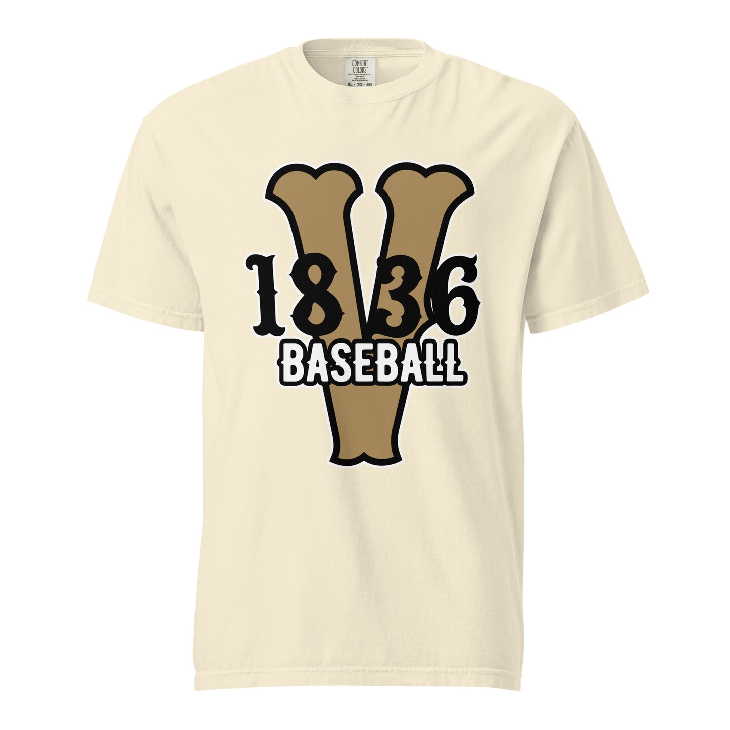 Signature | Comfort Colors T-Shirt | 1836 Volunteers Baseball | Crest Logo