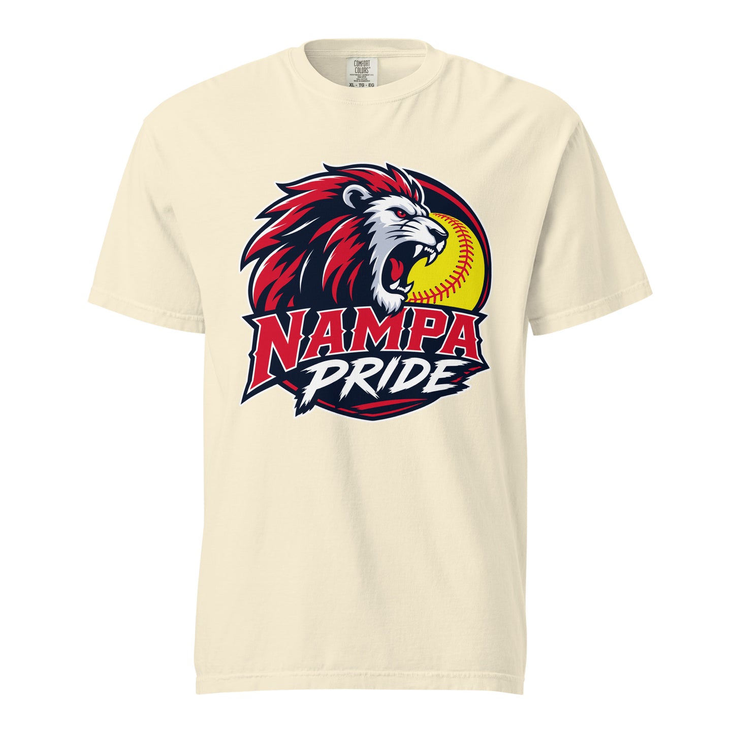 Signature | Comfort Colors T-Shirt | Nampa Pride | Lion Crest Logo