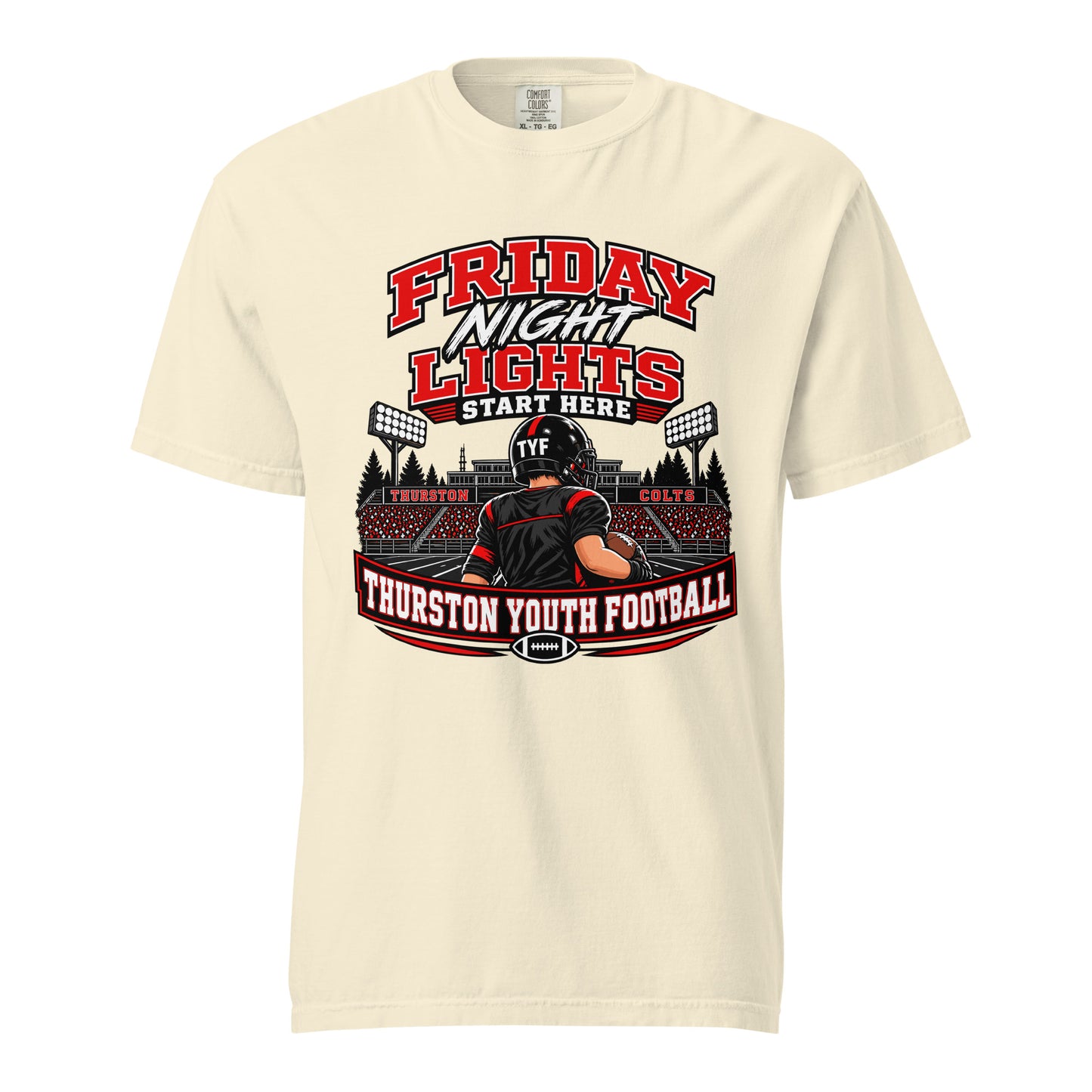 Signature | Comfort Colors T-Shirt | Thurston Youth Football | Vanguard Logo