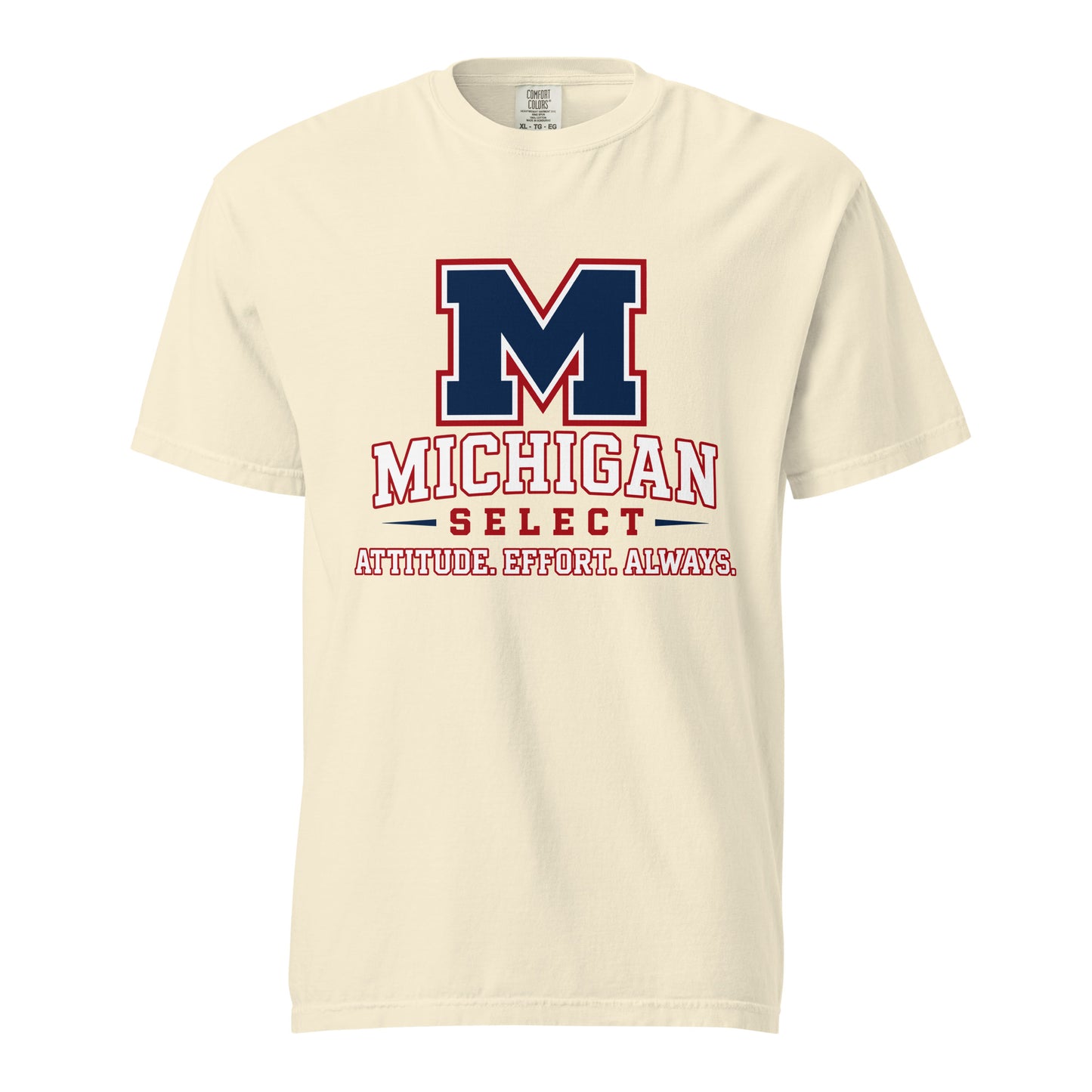 Signature | Comfort Colors T-Shirt | Michigan Select Baseball | Crest Logo