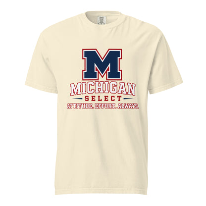 Signature | Comfort Colors T-Shirt | Michigan Select Baseball | Crest Logo