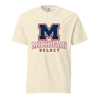 Signature | Comfort Colors T-Shirt | Michigan Select Baseball | Emblem Logo