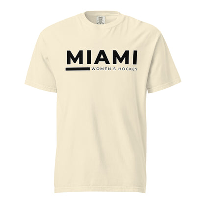 Signature | Comfort Colors T-Shirt | Miami Women's Hockey | Lettermark Logo