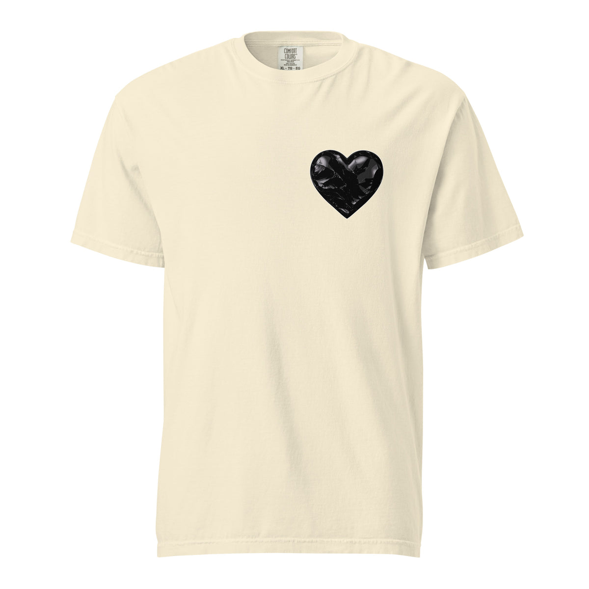 Signature | Comfort Colors T-Shirt | Obsidian Heartbeat | Heart Crest Logo