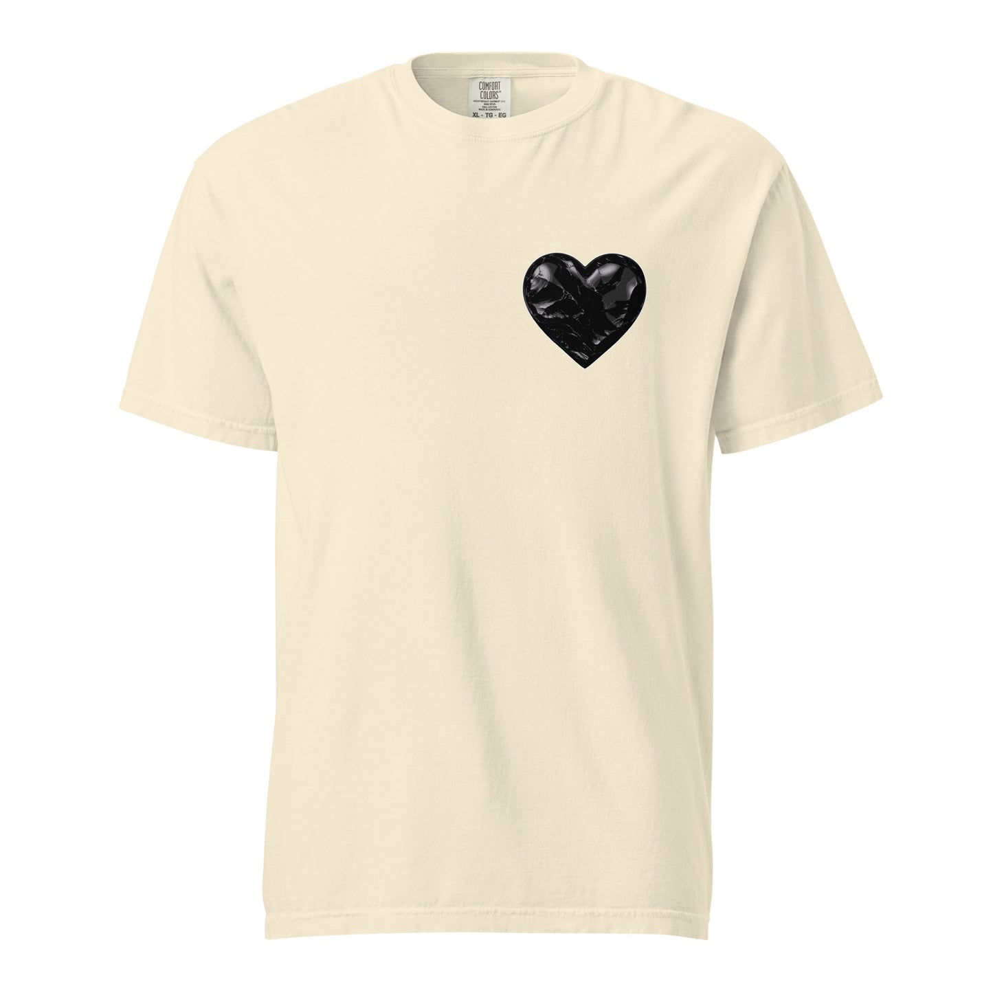 Signature | Comfort Colors T-Shirt | Obsidian Heartbeat | Heart Crest Logo