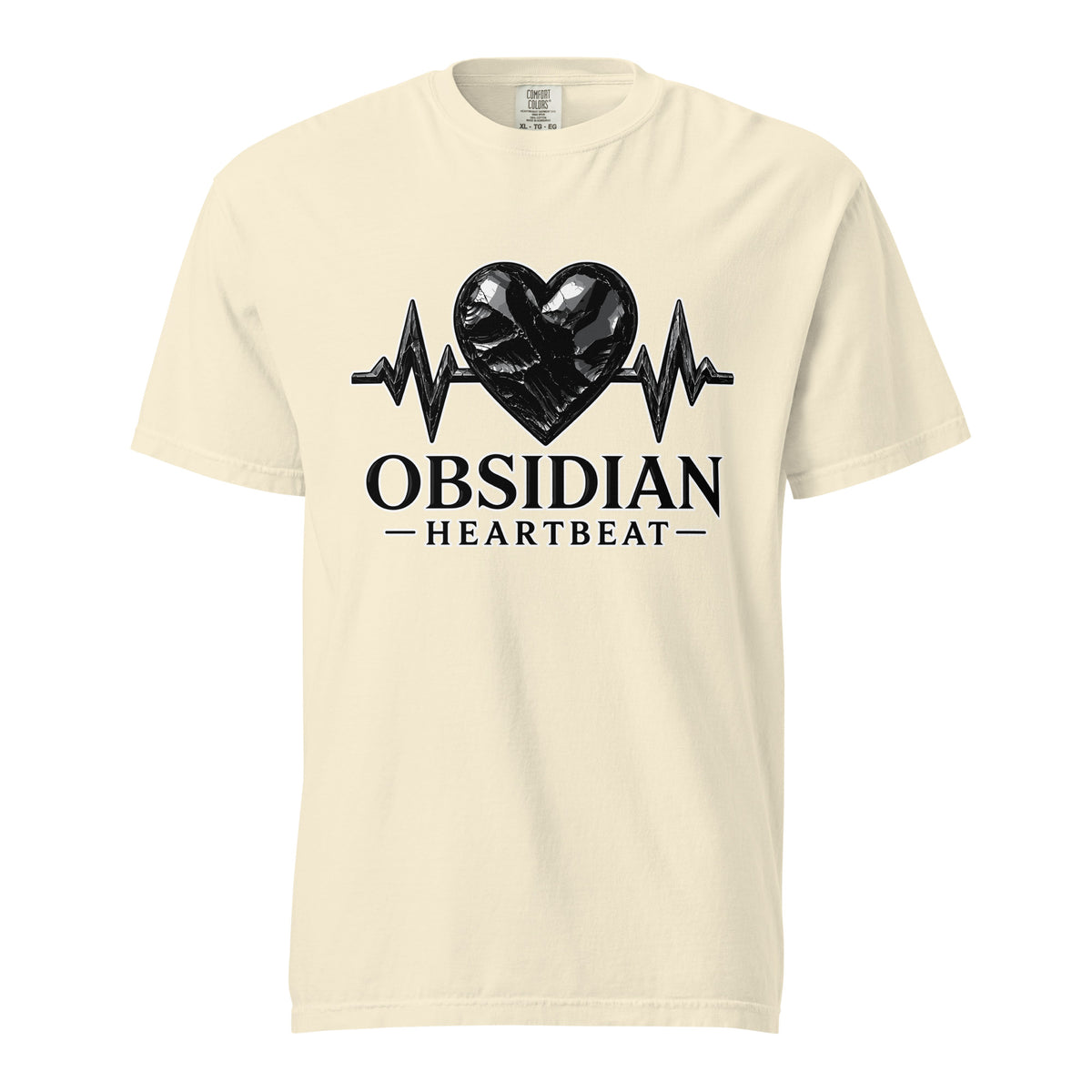 Signature | Comfort Colors T-Shirt | Obsidian Heartbeat | Pulse Athletics Logo