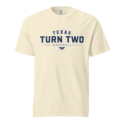 Signature | Comfort Colors T-Shirt | Texas Turn Two Baseball | Modern Script Logo