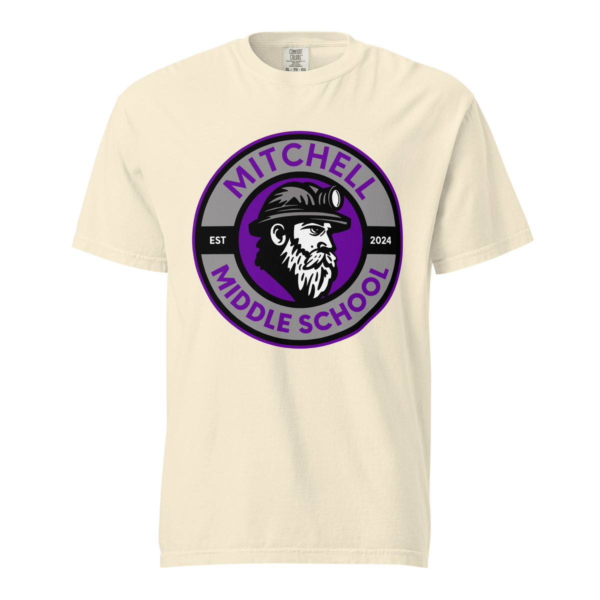 Signature | Comfort Colors T-Shirt | Mitchell Middle School Softball | Badge Logo