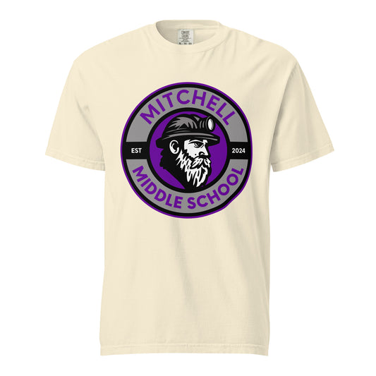 Signature | Comfort Colors T-Shirt | Mitchell Middle School Softball | Badge Logo