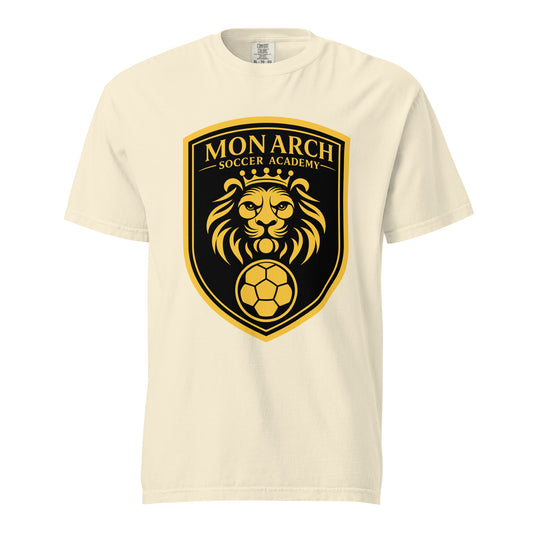 Signature | Comfort Colors T-Shirt | Monarch Soccer Academy | Shield Logo