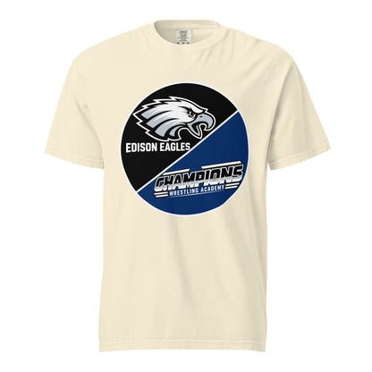 Signature | Comfort Colors T-Shirt | Edison Eagles/CWA Wrestling | Badge Logo