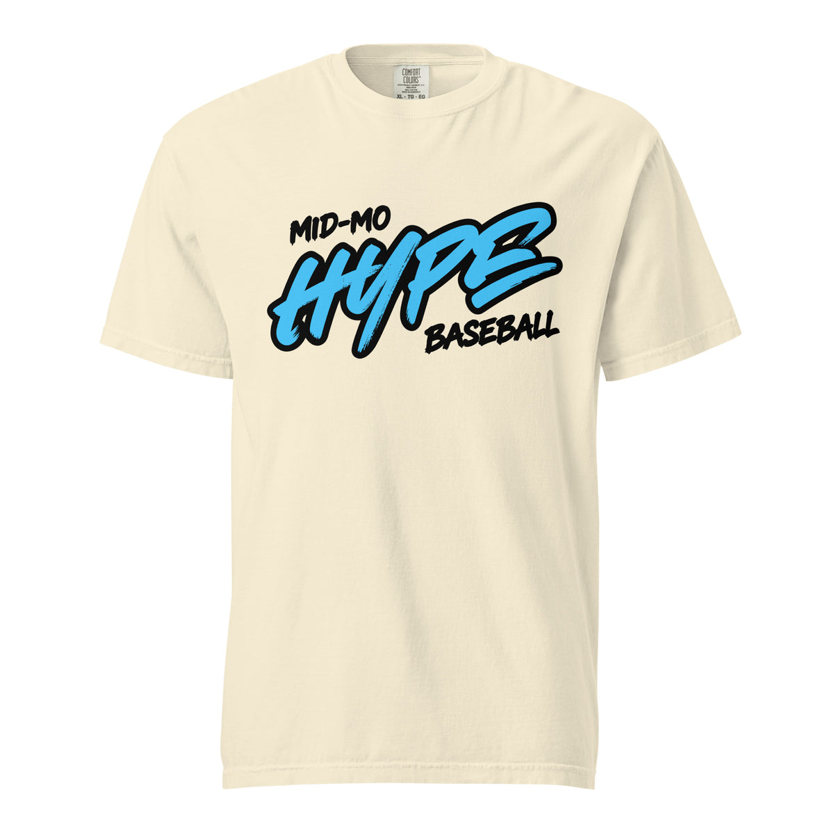 Signature | Comfort Colors T-Shirt | Hype Baseball Club | Modern Script Logo