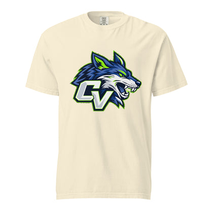 Signature | Comfort Colors T-Shirt | Cumberland Valley Coyotes Football | Crest Logo