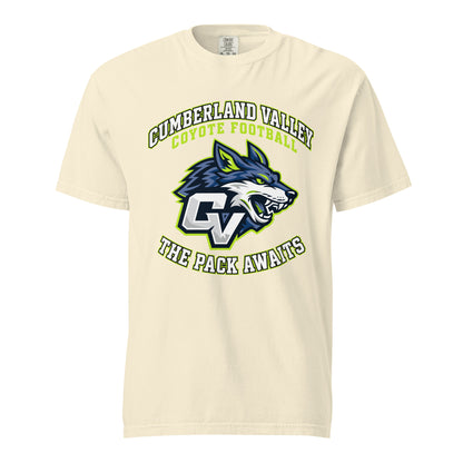 Signature | Comfort Colors T-Shirt | Cumberland Valley Coyotes Football | Emblem Logo