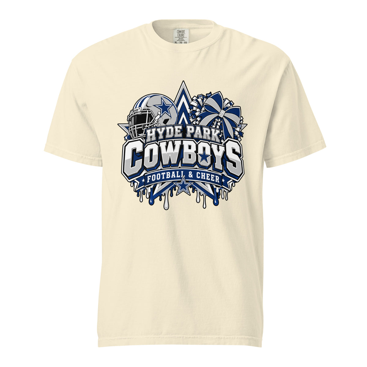 Signature | Comfort Colors T-Shirt | Hyde Park Cowboys | Crest Logo