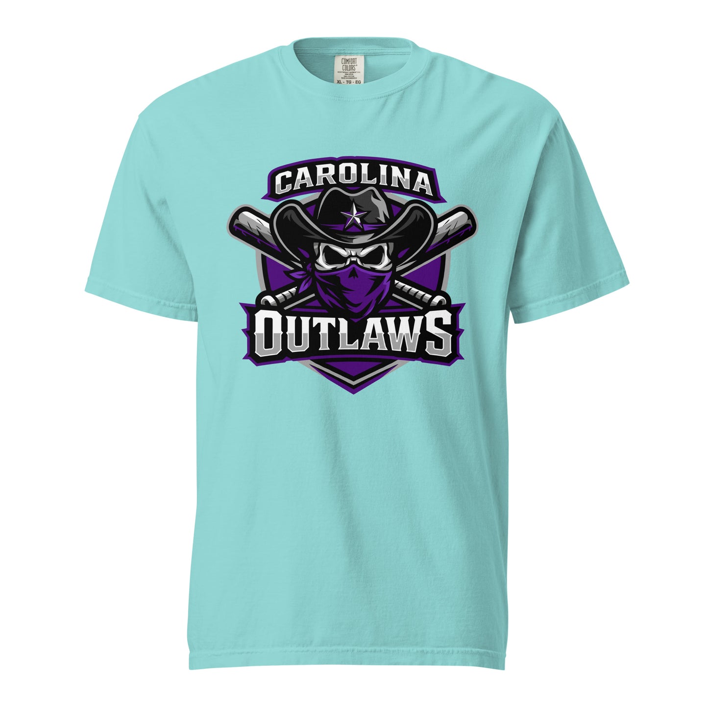 Signature | Comfort Colors T-Shirt | Carolina Outlaws Baseball | Shield Logo
