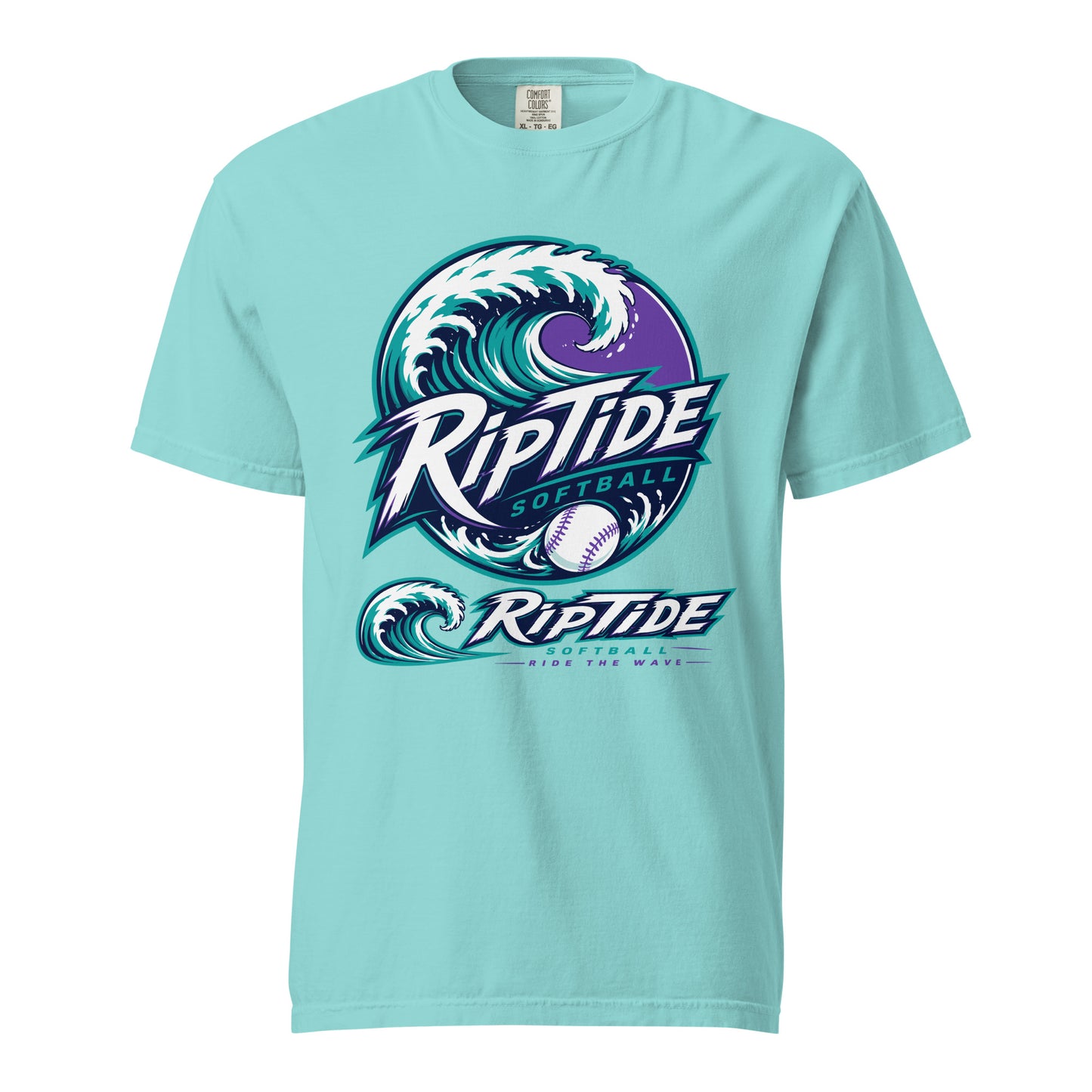 Signature | Comfort Colors T-Shirt | RipTide Softball | Crest Logo
