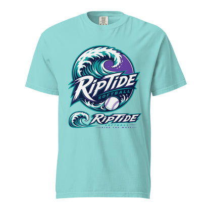 Signature | Comfort Colors T-Shirt | RipTide Softball | Crest Logo