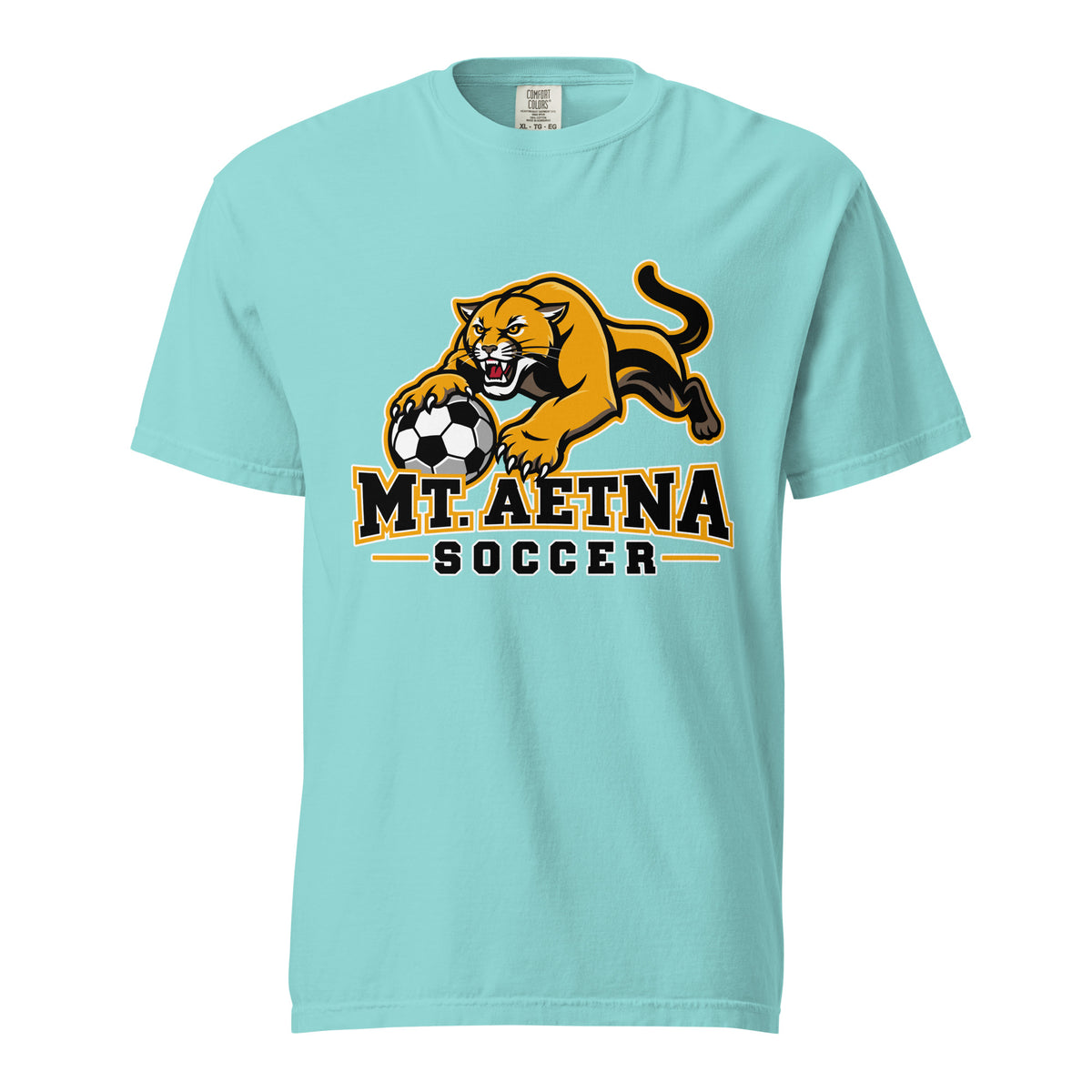 Signature | Comfort Colors T-Shirt | Mt. Aetna Adventist School | Soccer Apex Logo