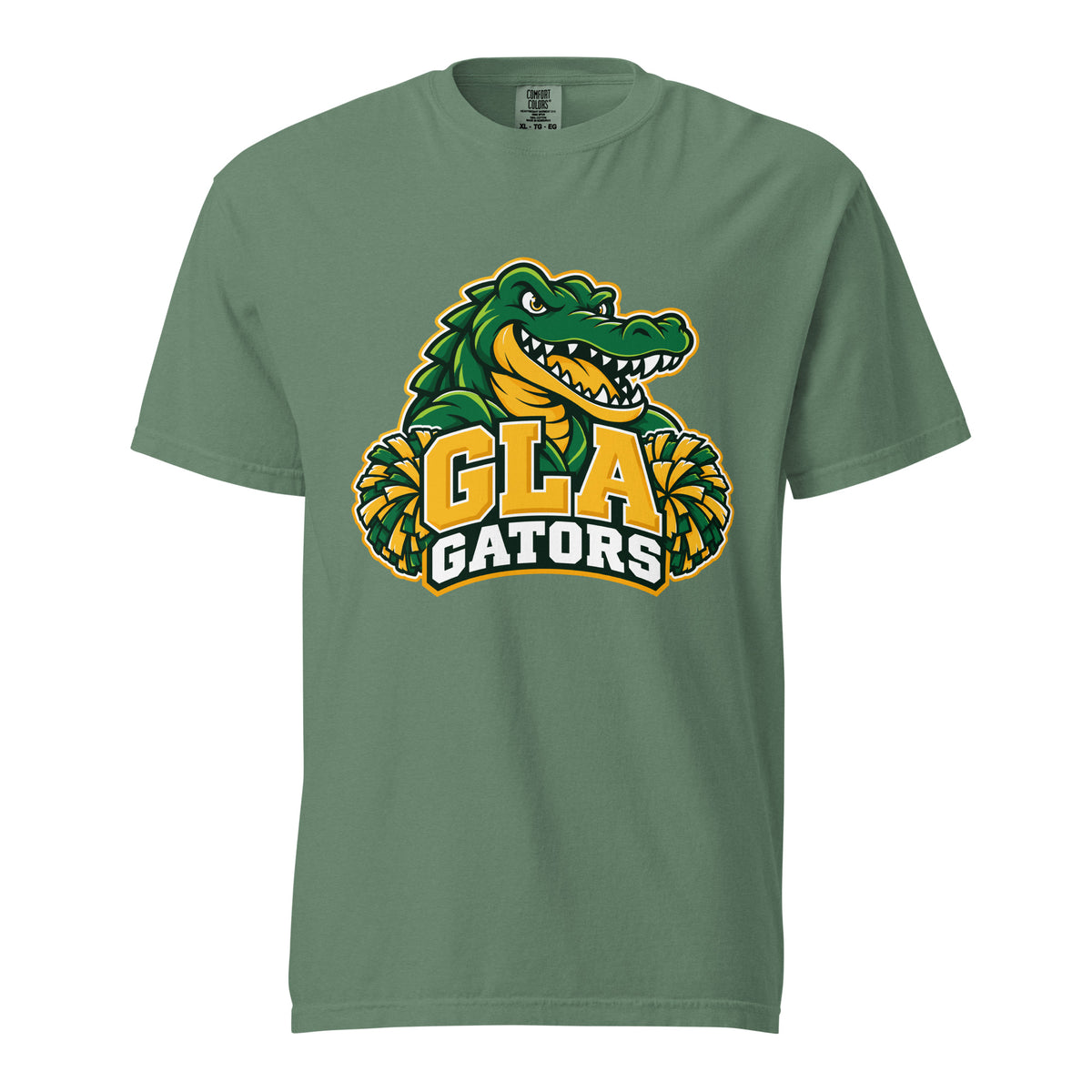 Signature | Comfort Colors T-Shirt | GLA Gators Cheer Team | Apex Gators Elite Logo