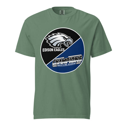 Signature | Comfort Colors T-Shirt | Edison Eagles/CWA Wrestling | Badge Logo
