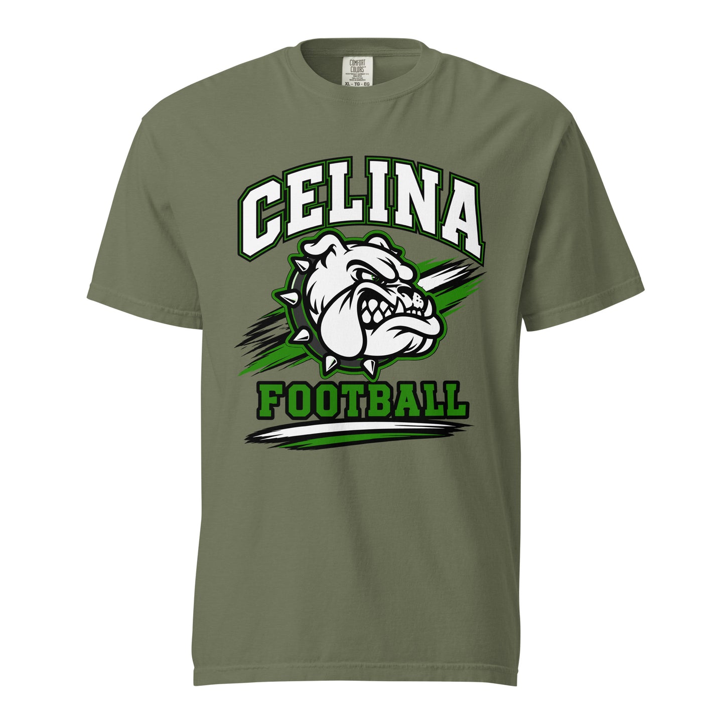 Signature | Comfort Colors T-Shirt | Celina Black Football | Emblem Logo