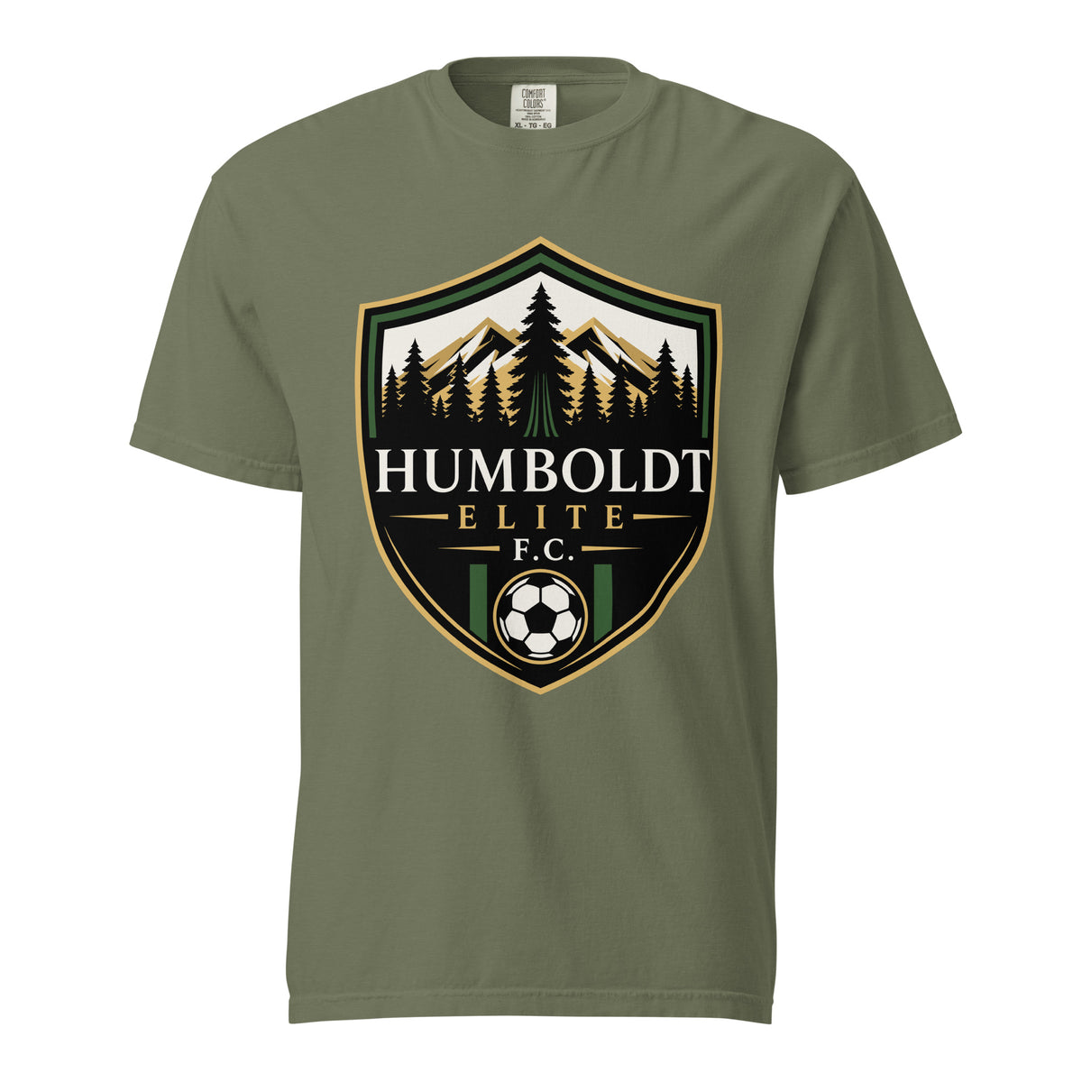 Signature | Comfort Colors T-Shirt | Humboldt Elite FC | Shield Logo