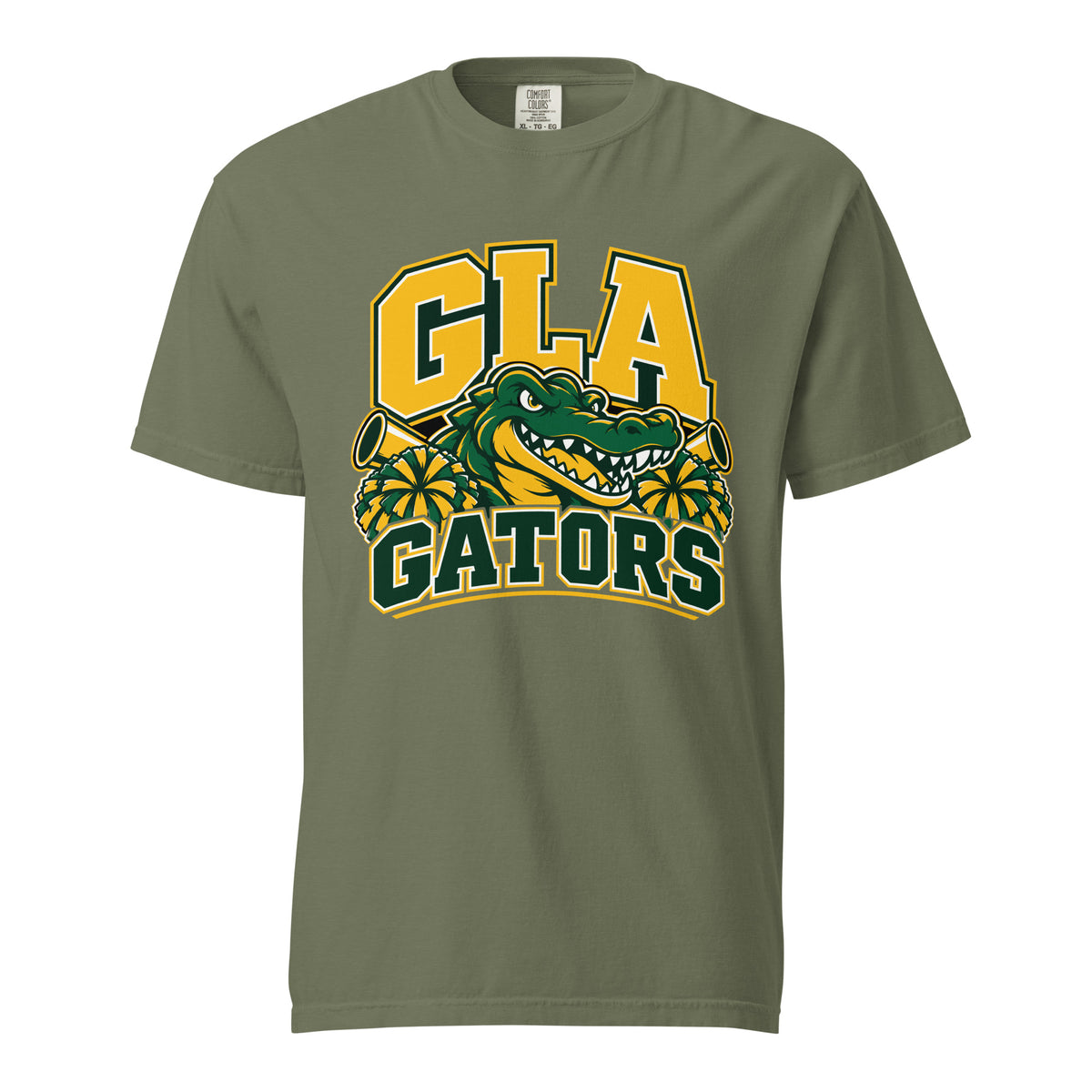 Signature | Comfort Colors T-Shirt | GLA Gators Cheer Team | Emblem Logo