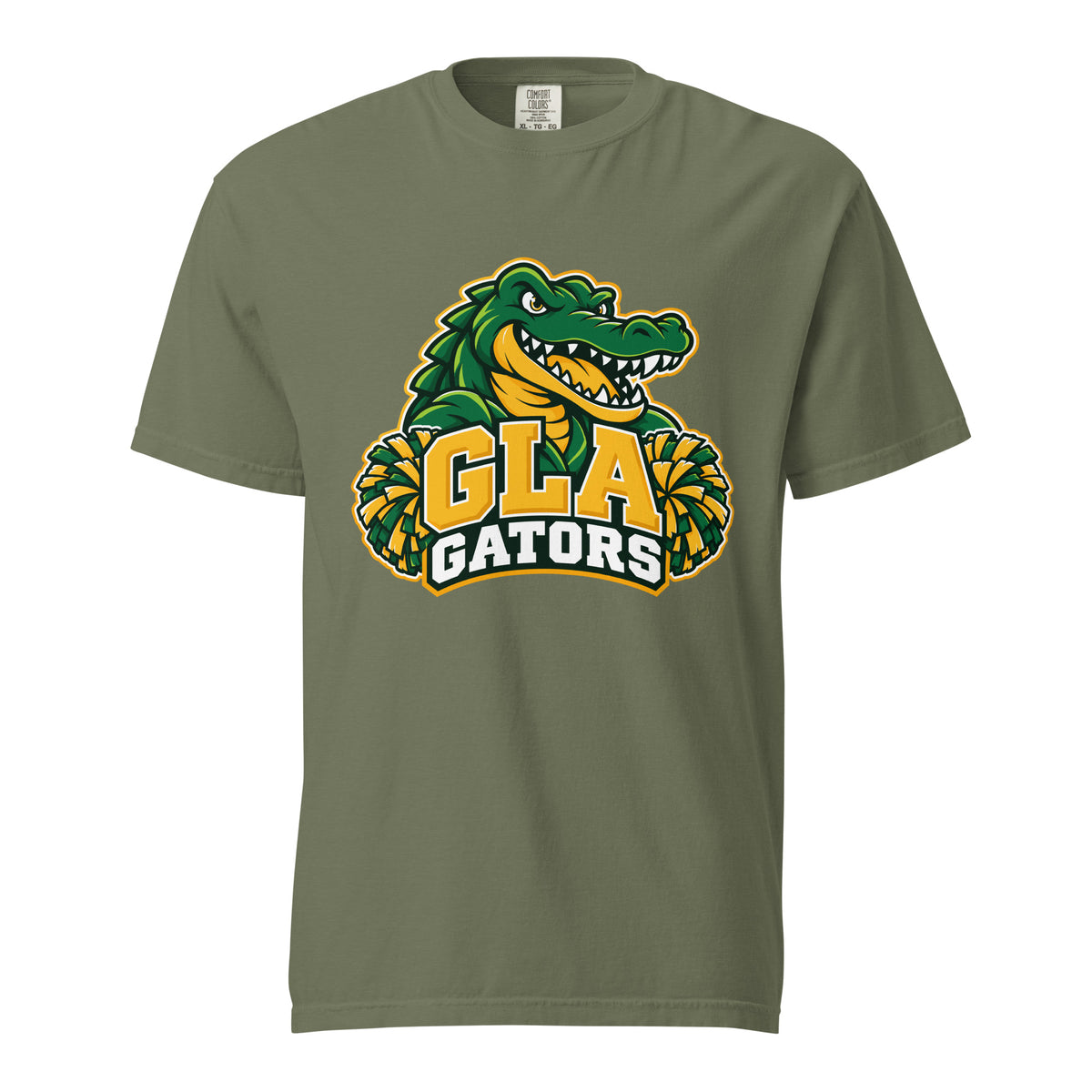 Signature | Comfort Colors T-Shirt | GLA Gators Cheer Team | Apex Gators Elite Logo