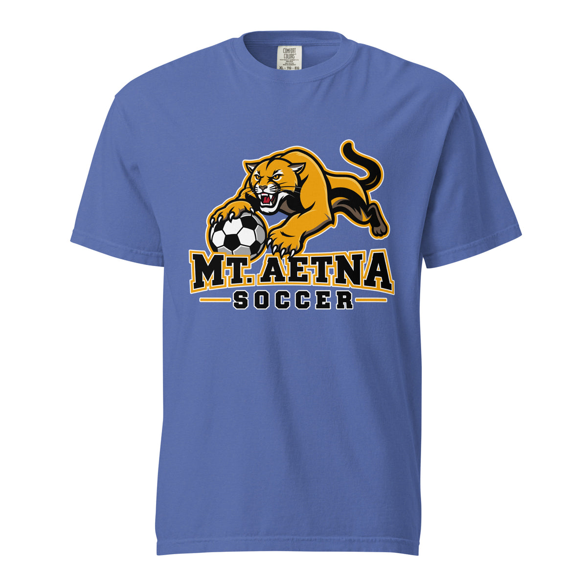 Signature | Comfort Colors T-Shirt | Mt. Aetna Adventist School | Soccer Apex Logo