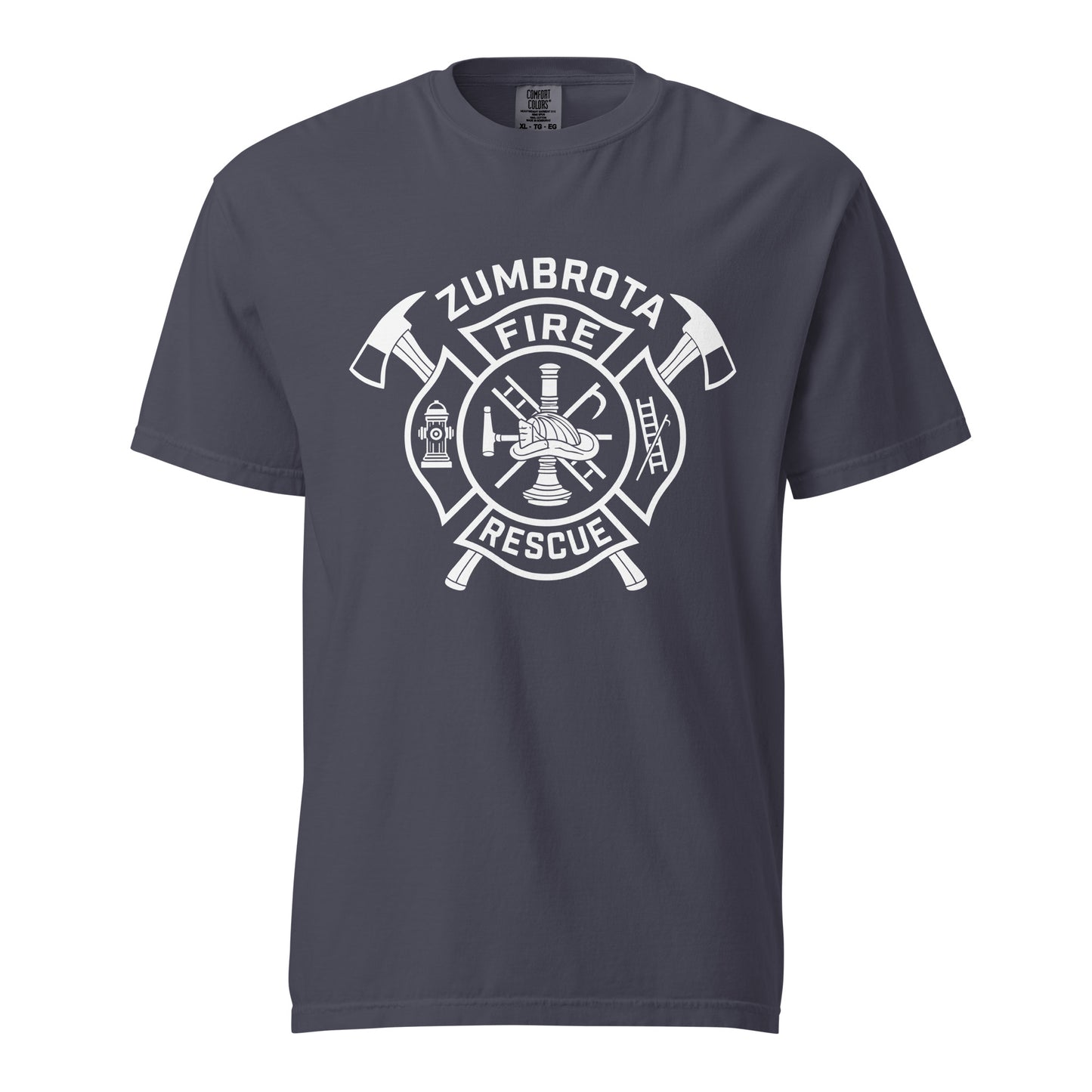 Signature | Comfort Colors T-Shirt | Zumbrota Fire Department | Crest Logo