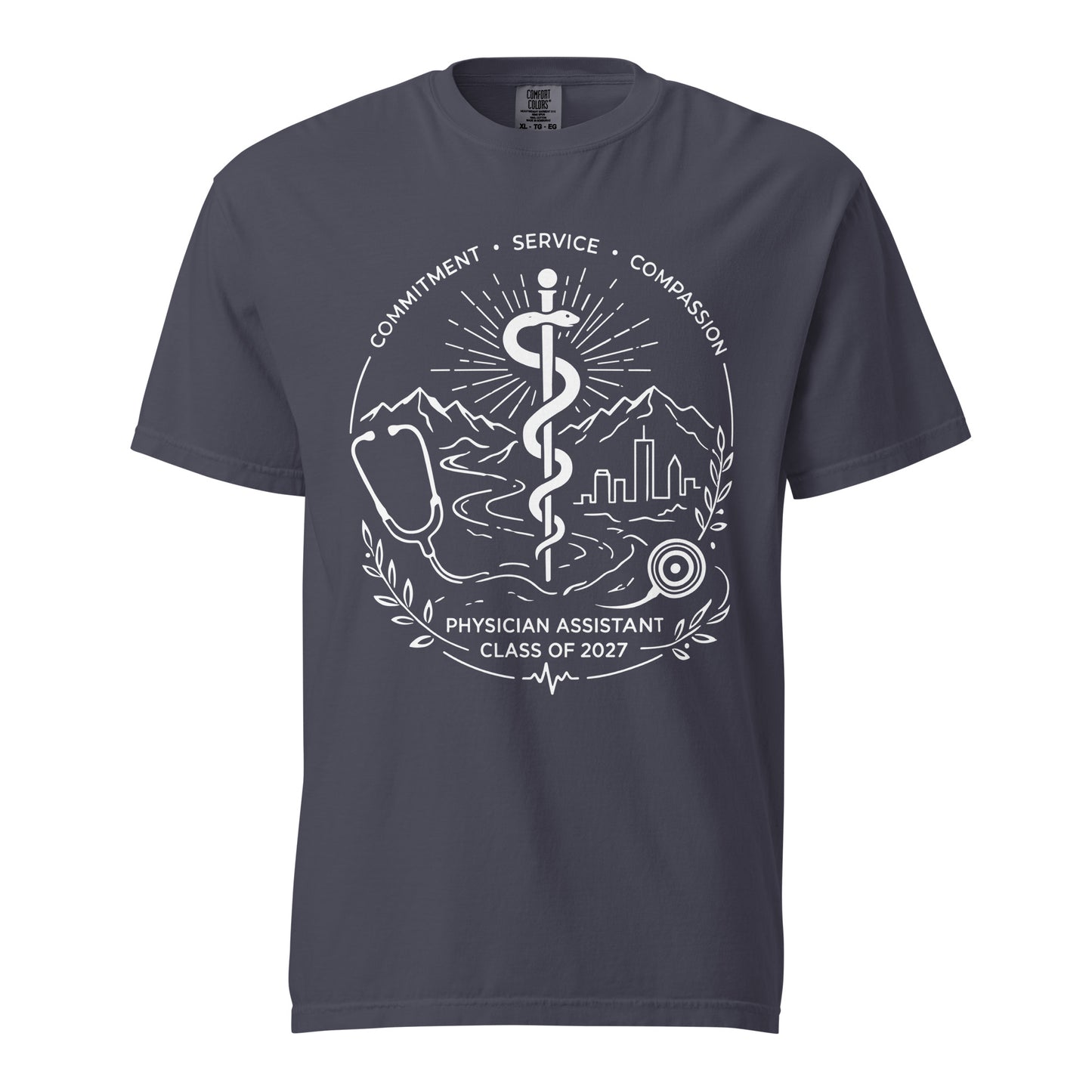 Signature | Comfort Colors T-Shirt | Trine PA program | Crest Logo