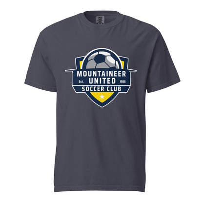 Signature | Comfort Colors T-Shirt | Mountaineer United Soccer Club | Alpine Crest Logo